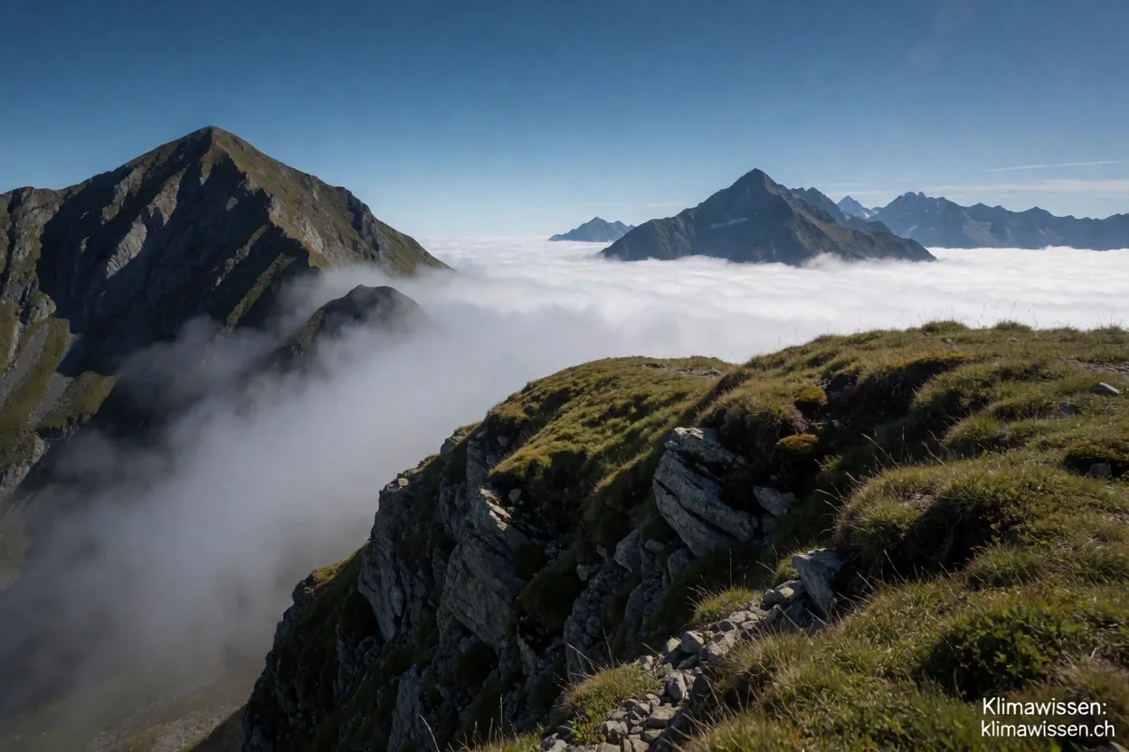 Alpine Gebirgslandschaft bei Tagesanbruch