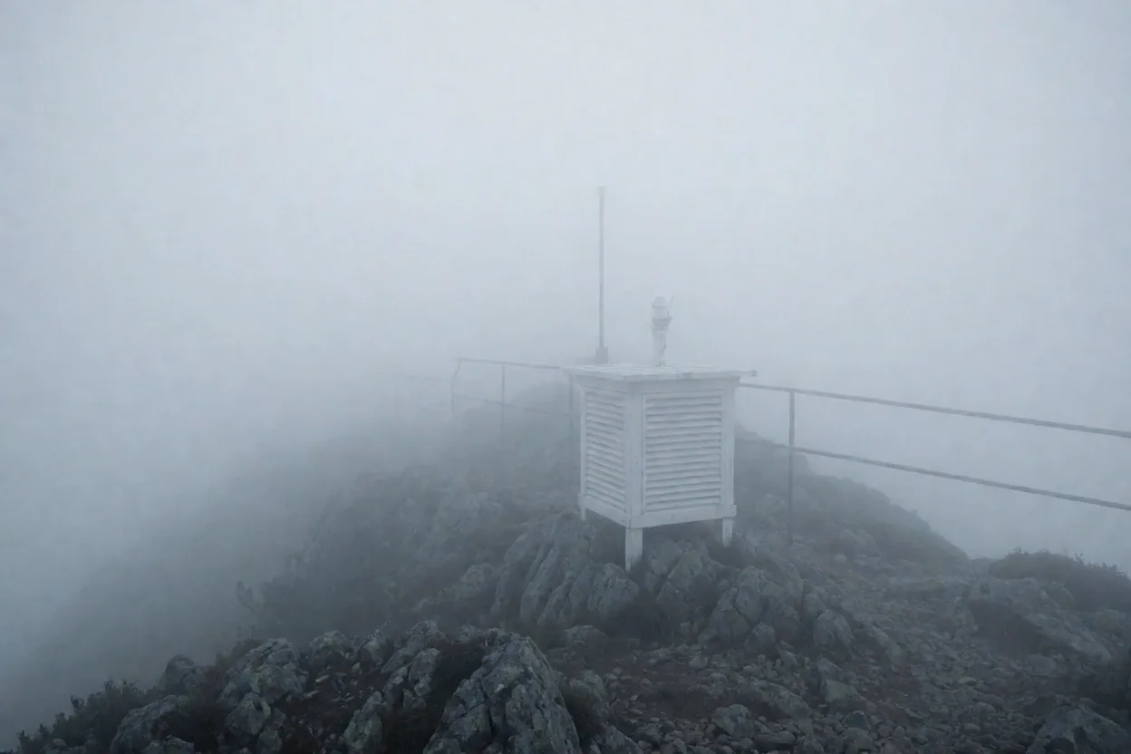Alpine Nebellage am Wetter-Zentrum